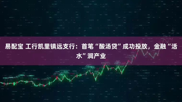 易配宝 工行凯里镇远支行：首笔“酸汤贷”成功投放，金融“活水”润产业